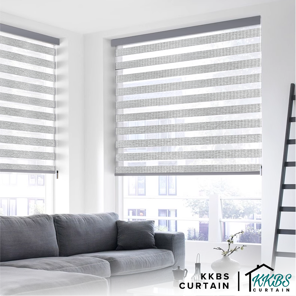 Antonio Blackout Zebra Blinds Dibuat Tersuai