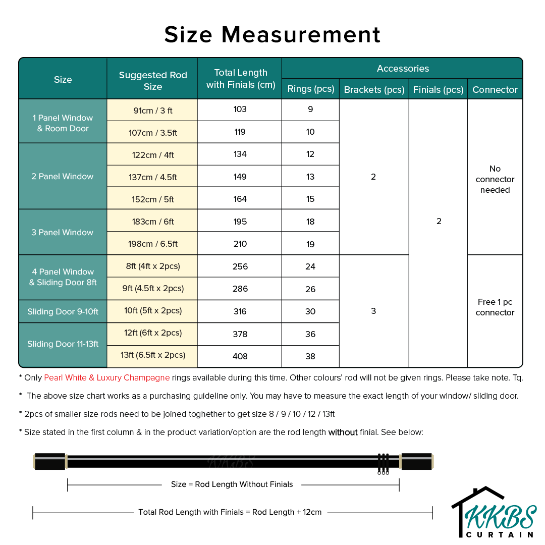 Morandy Batang Langsir Set Lengkap Double