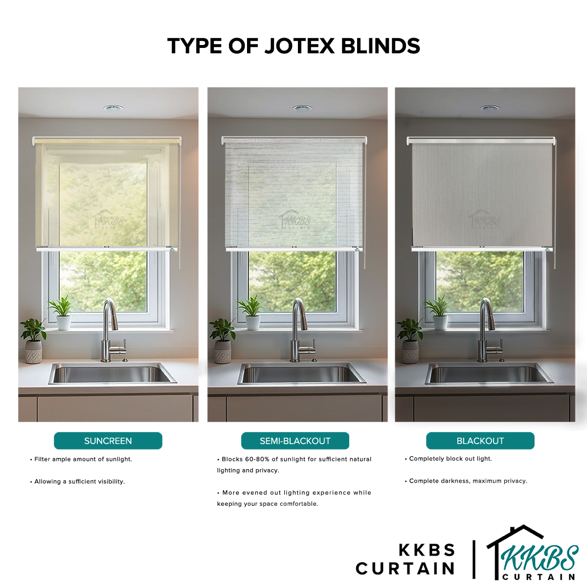 Akiko Sunscreen Roller Blinds Custom Made