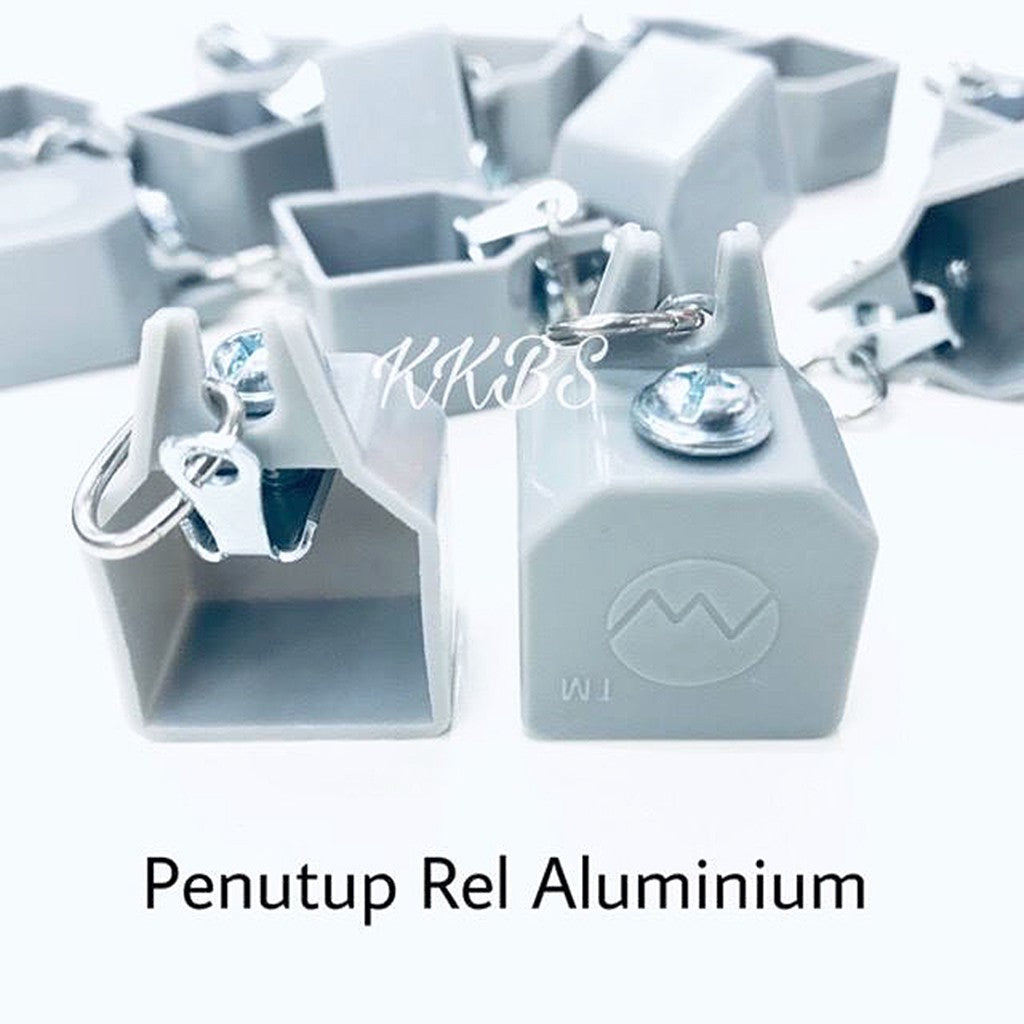 Rel Langsir Aluminium Traludy / Track Double Set Lengkap