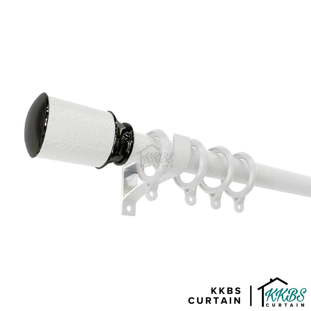 Cincin Batang Langsir Luxstony Porcelain White