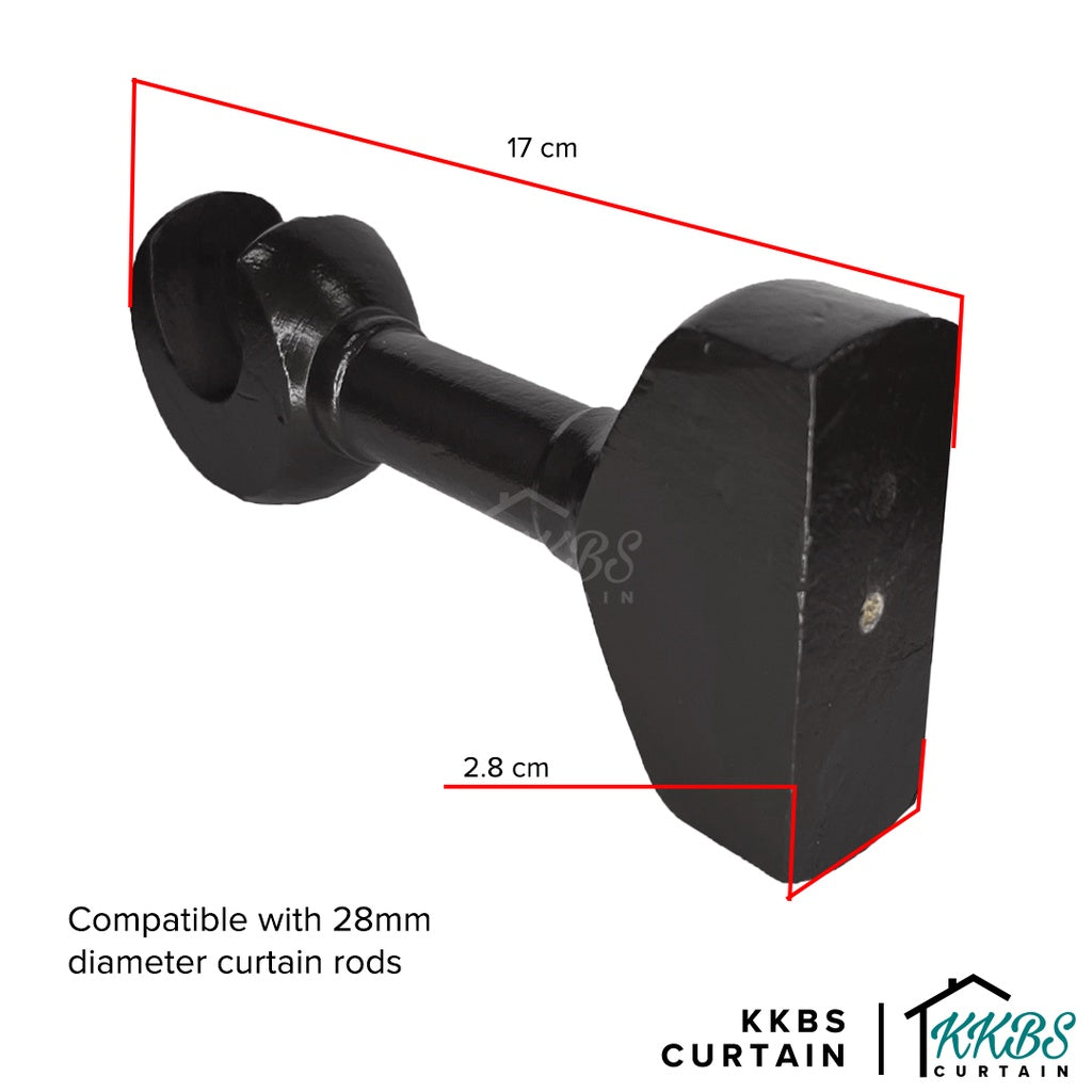 Cassedy Bracket Single Panjang Warna Hitam Ebony