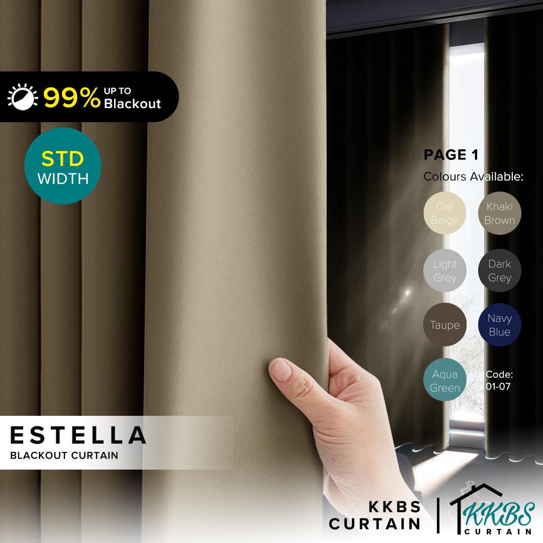 Estella Langsir 90 - 99% Blackout Siap Jahit (Page 1)