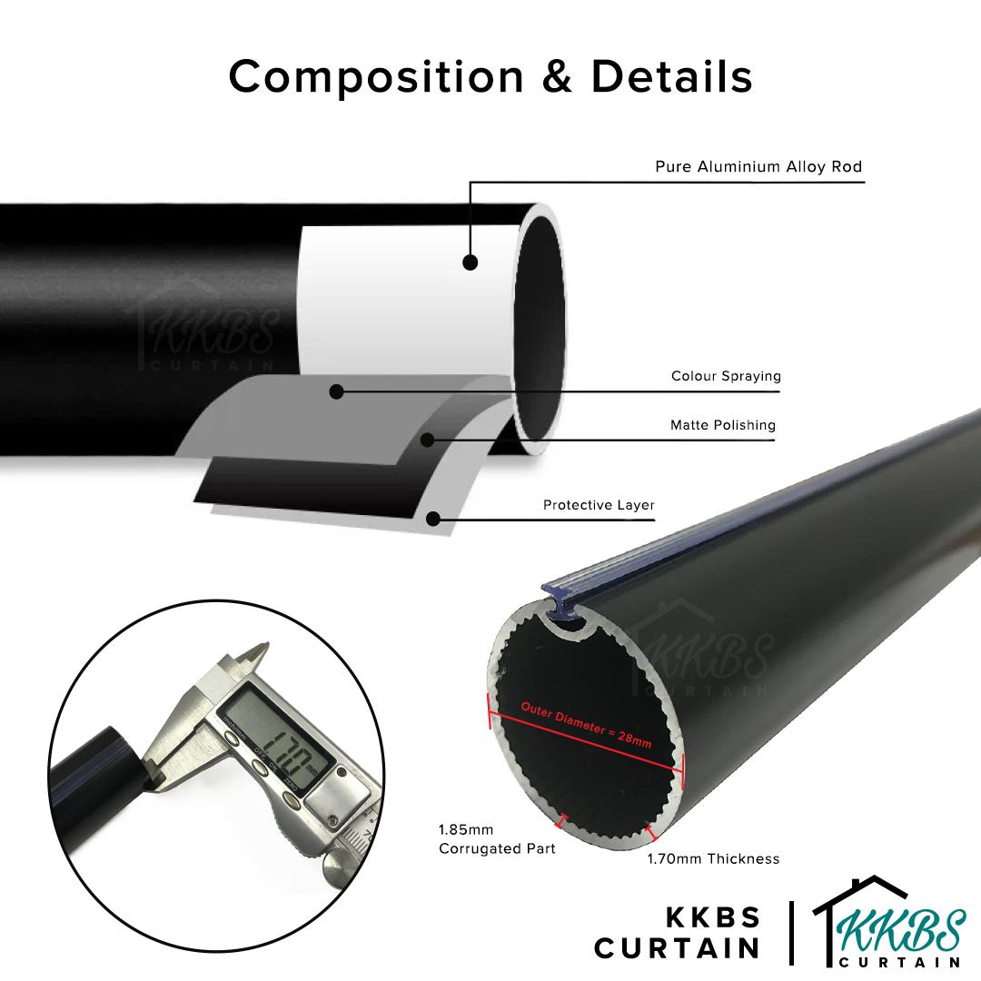 Morandy 窗帘杆单杆全套