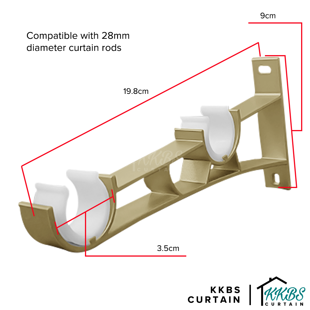 Morandy Bracket Double Warna Emas Cerah
