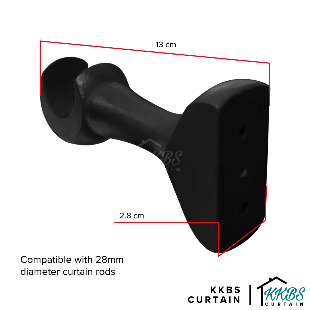 Cassedy Bracket Single Warna Hitam Ebony