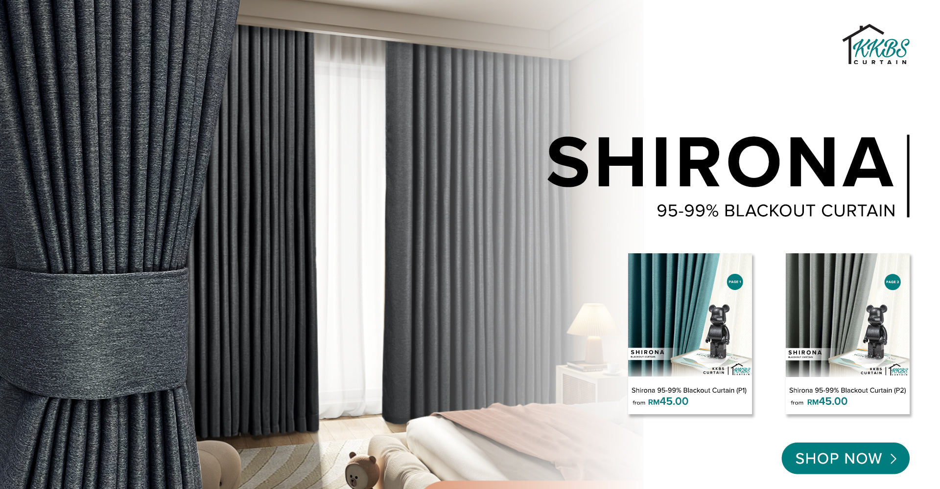 Shirona 95-99% Blackout Curtain