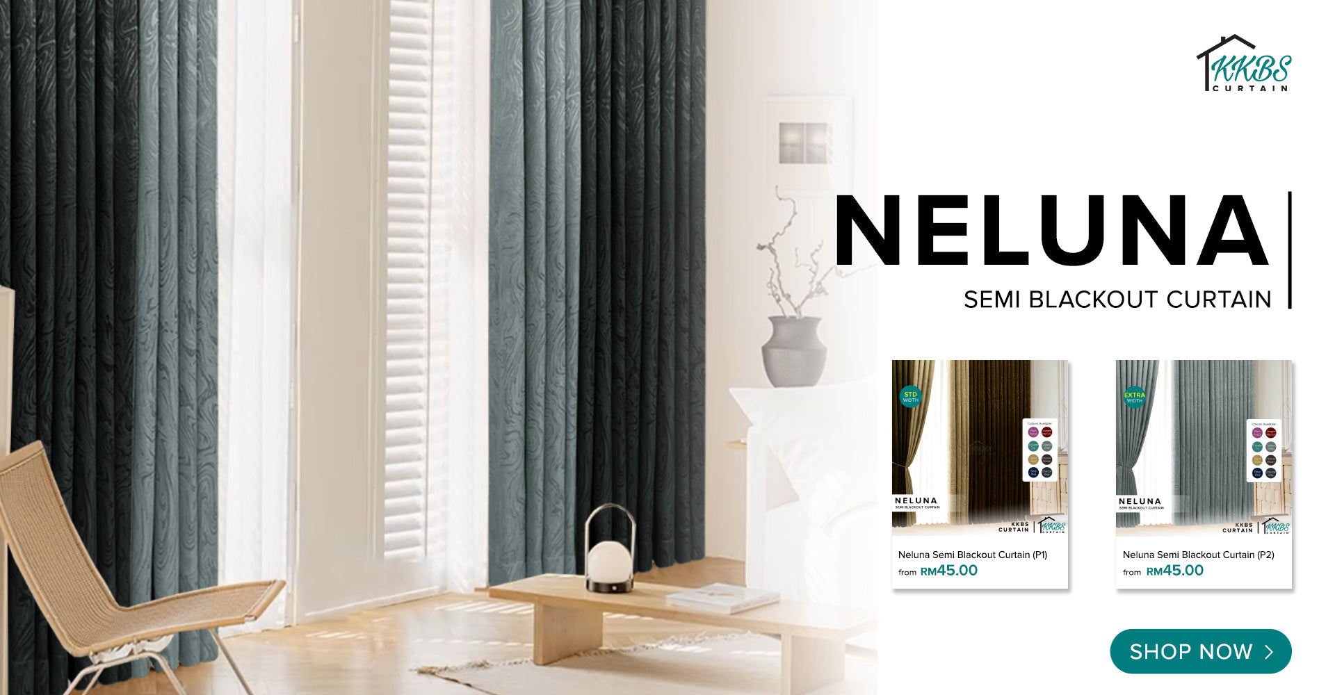 Neluna Semi Blackout Curtain