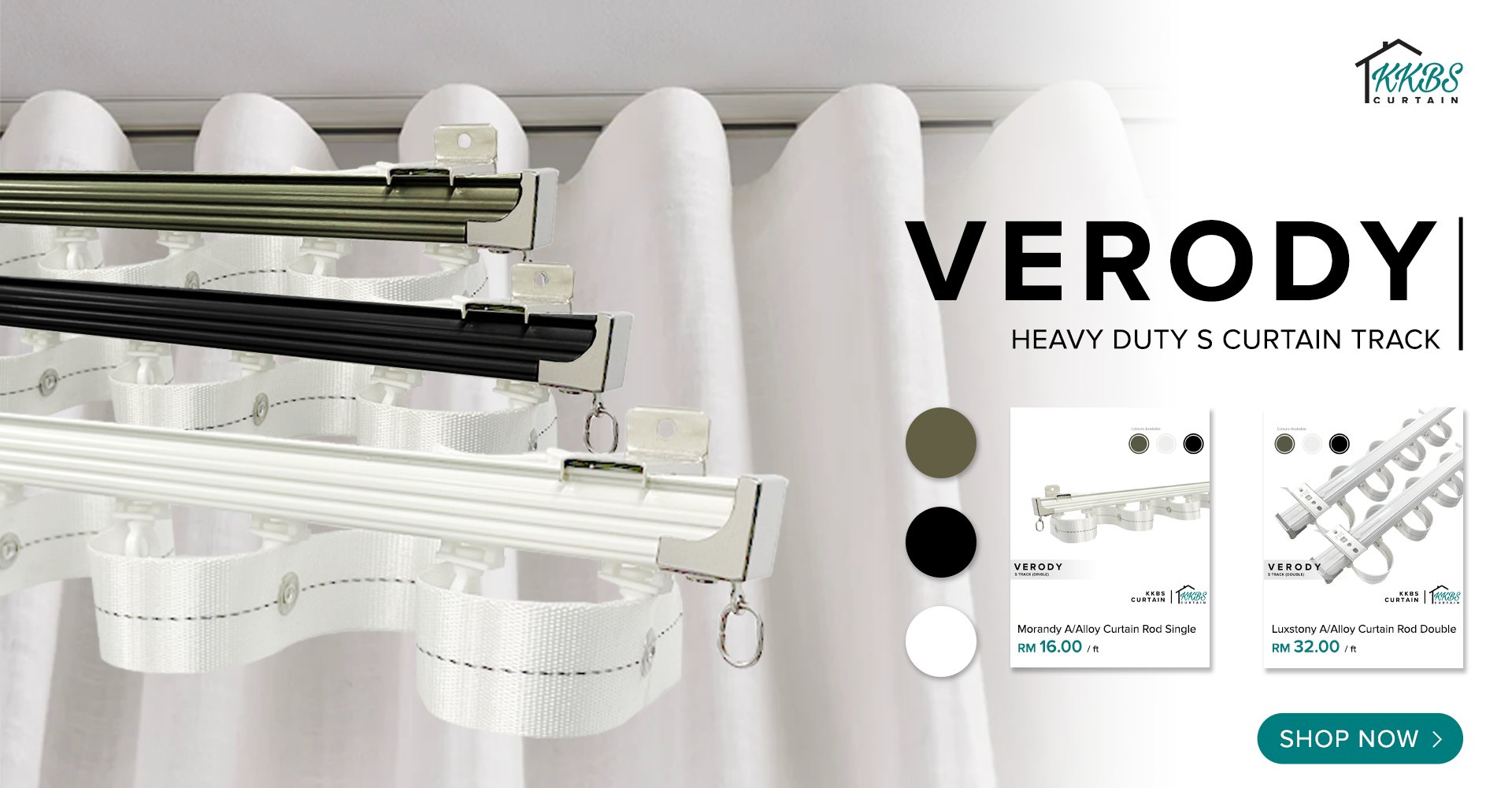 Verody S Curtain Track - KKBS CURTAIN