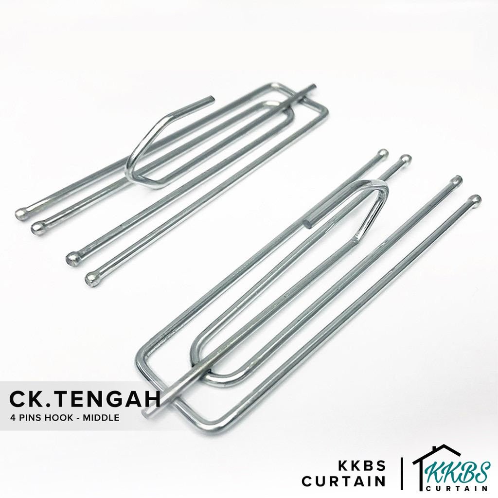 12pcs Steel Curtain Hook Middle Hook - KKBS CURTAIN