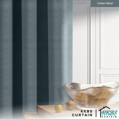 Melina 90-98% Blackout Curtain Ready Made Hook &amp; Eyelet - Extra Width