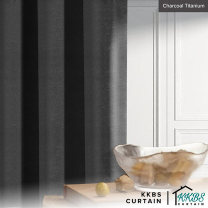 Melina 90-98% Blackout Curtain Ready Made Hook &amp; Eyelet - Extra Width