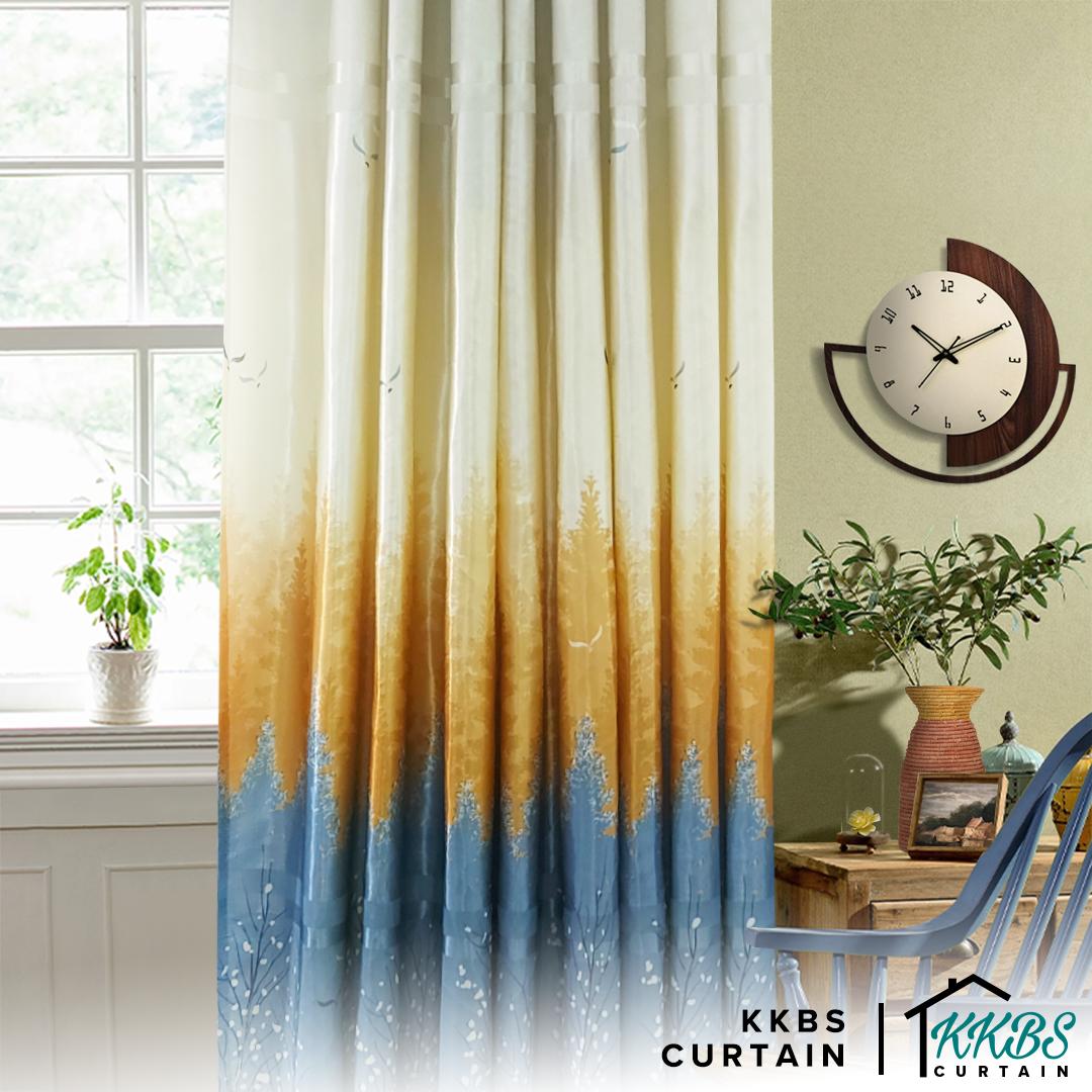 [BUY 1 FREE 1]  Derica Semi Blackout Curtain Ready Made
