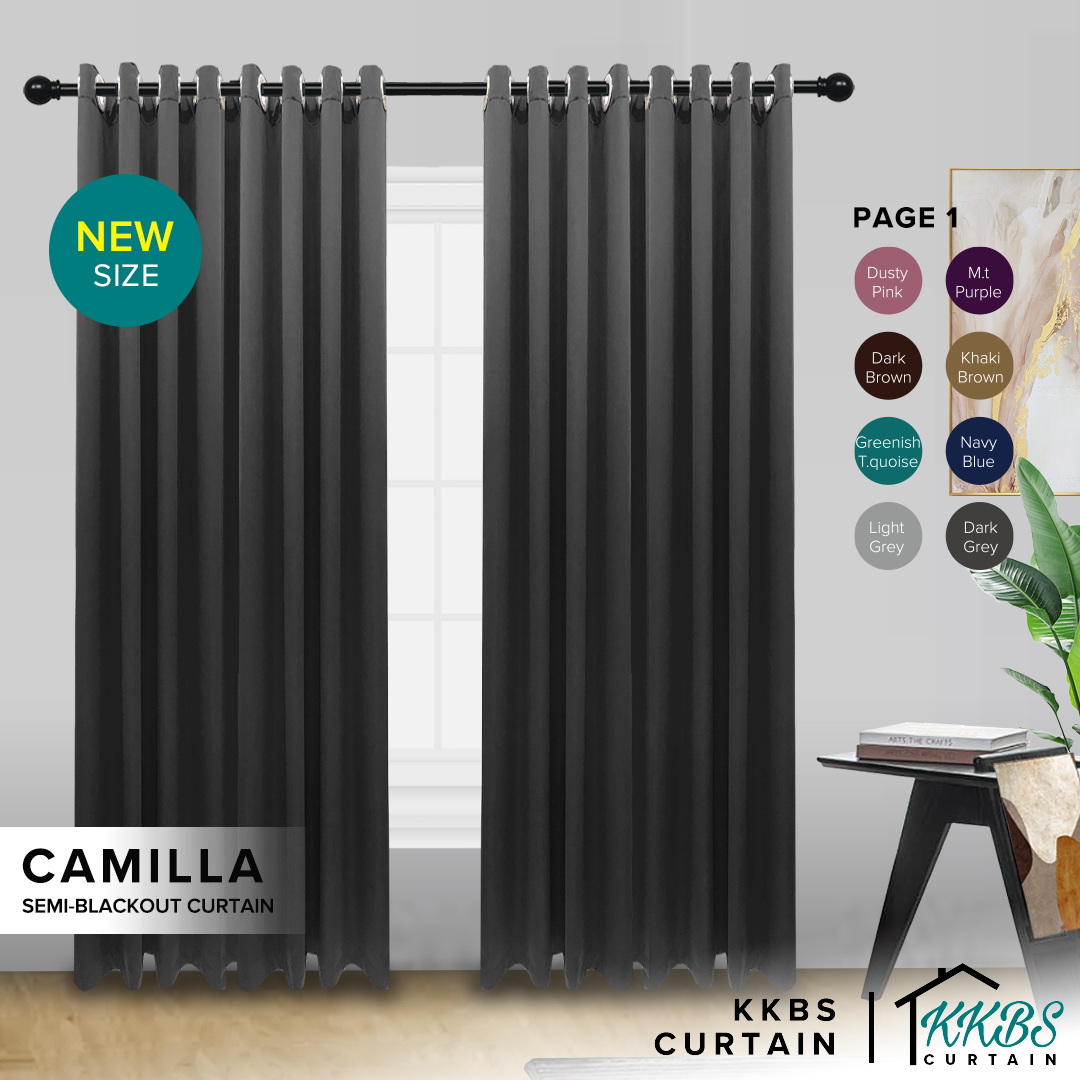 Camilla Semi Blackout Curtain Ready Made (Page 1)