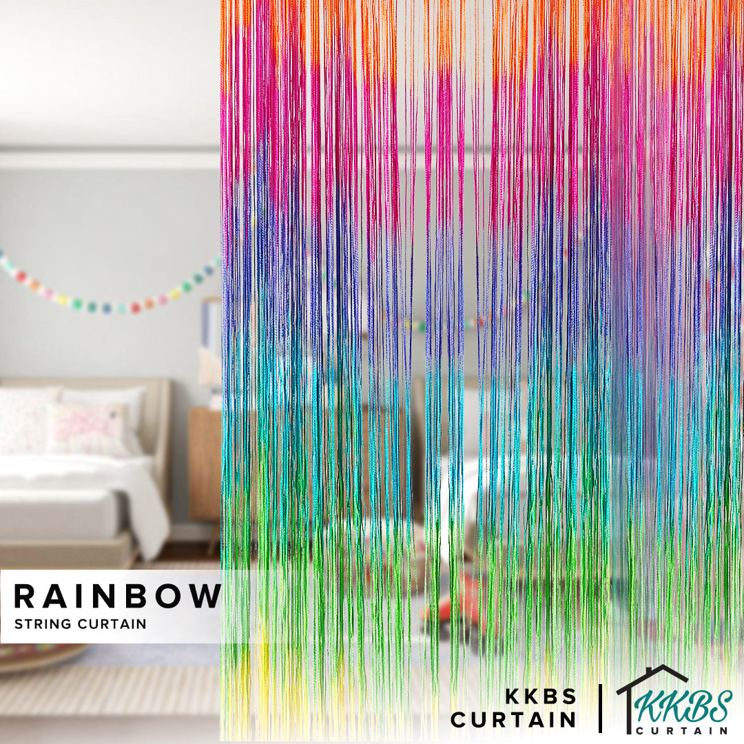 Rainbow Colour String Curtain – KKBS CURTAIN
