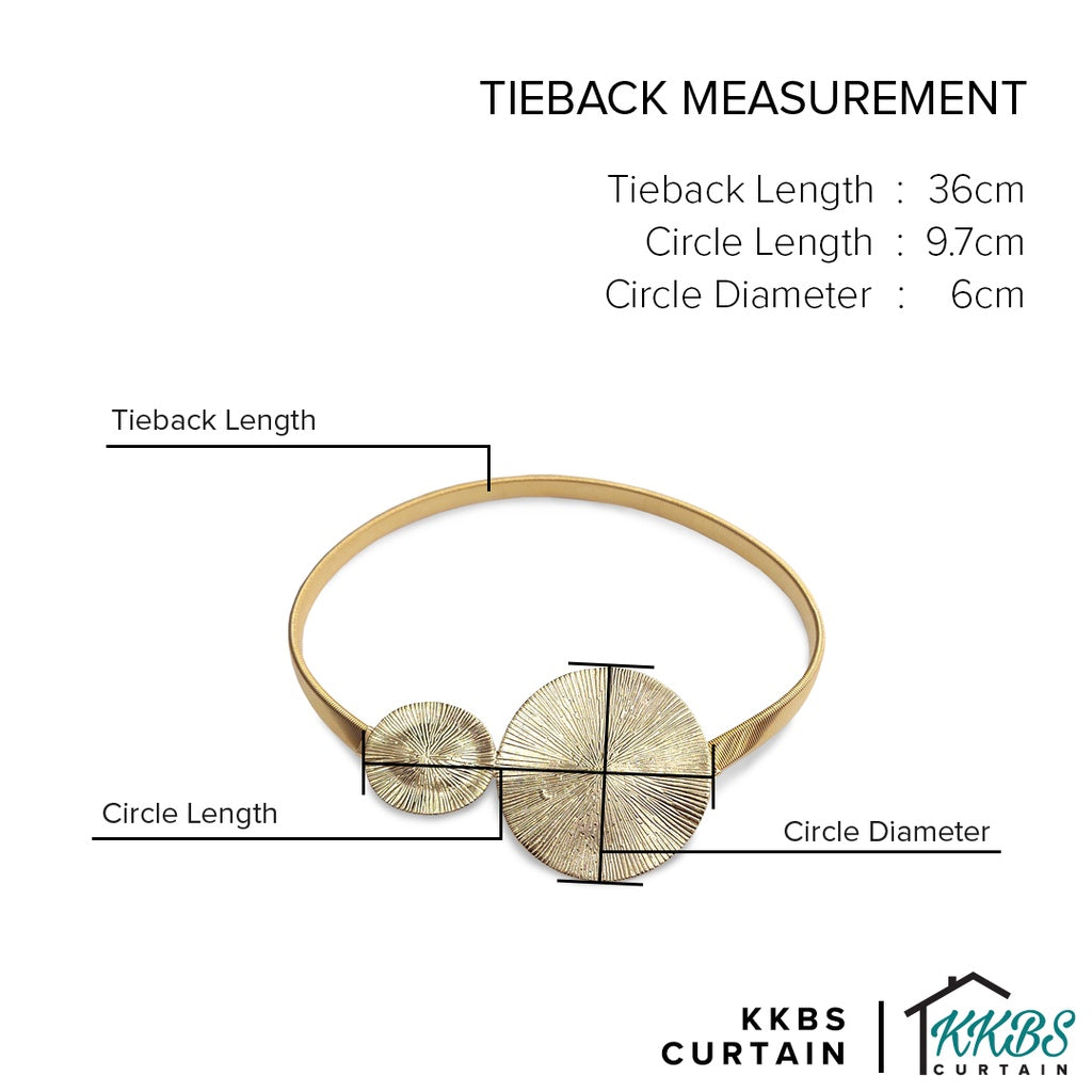 Emorie Tali Pengikat Langsir Reka Bentuk Daun Teratai