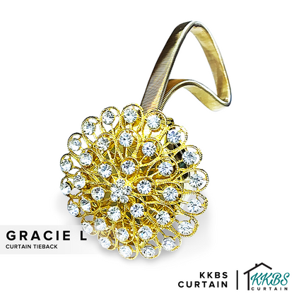 Gracie L Magnetic Crystal Curtain Straps Curtain Tieback