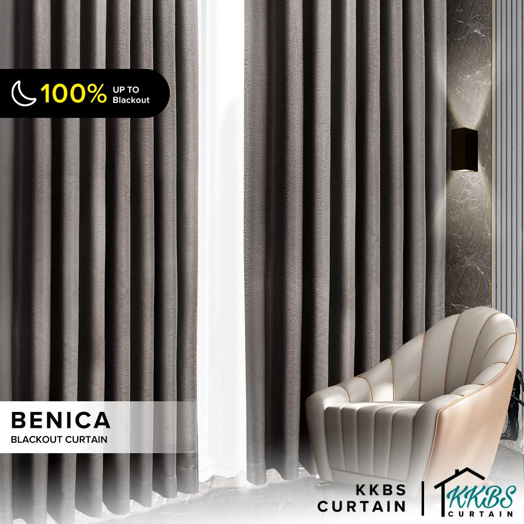 Benica 100% Blackout Curtain Ready Made