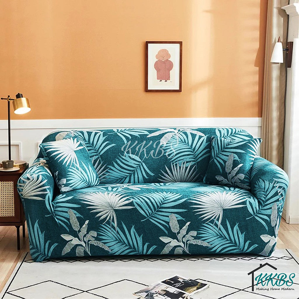 Pelindung Calar Anti Gelincir Sarung Sofa Elastik Gentian Susu Halaman 2