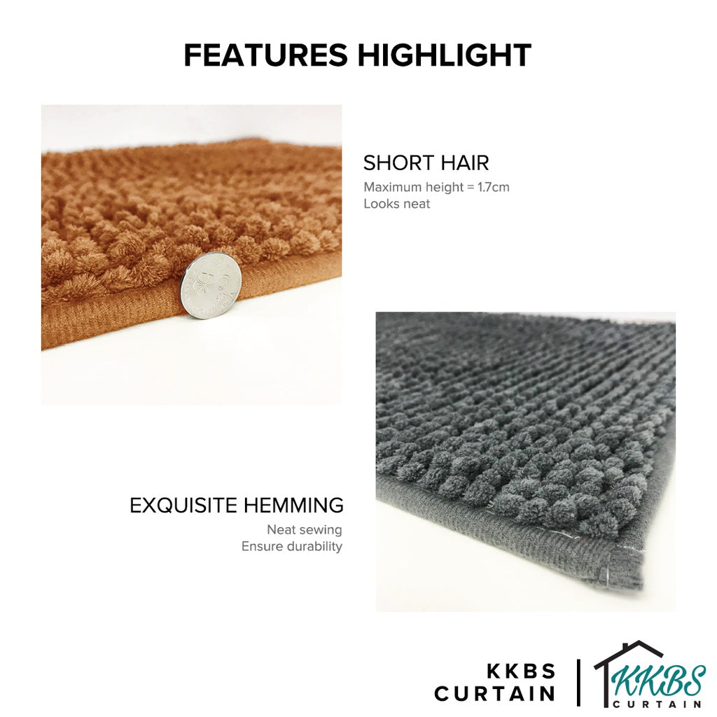 Chenille Microfiber Floor Mat Door Mat Short Hair