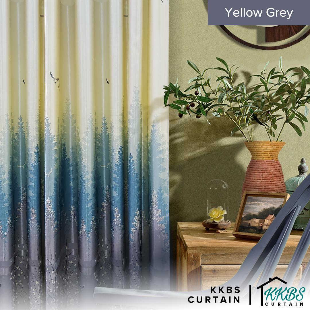 [BUY 1 FREE 1]  Derica Semi Blackout Curtain Ready Made