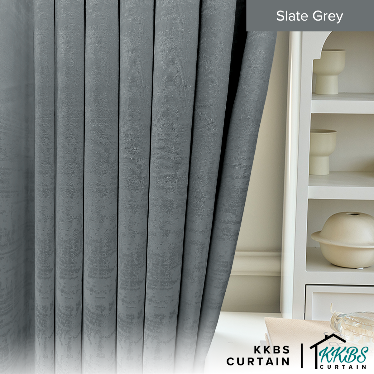 Jorica 85-95% Blackout Curtain Ready Made Standard Width