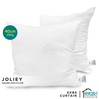 Joliey Square Sofa Pillow White Inner Cushion Throw Pillow