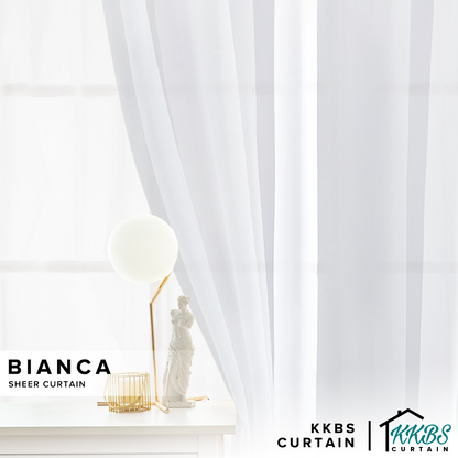 Bianca Sheer Curtain Custom Made French Pleat/Ring/S Fold