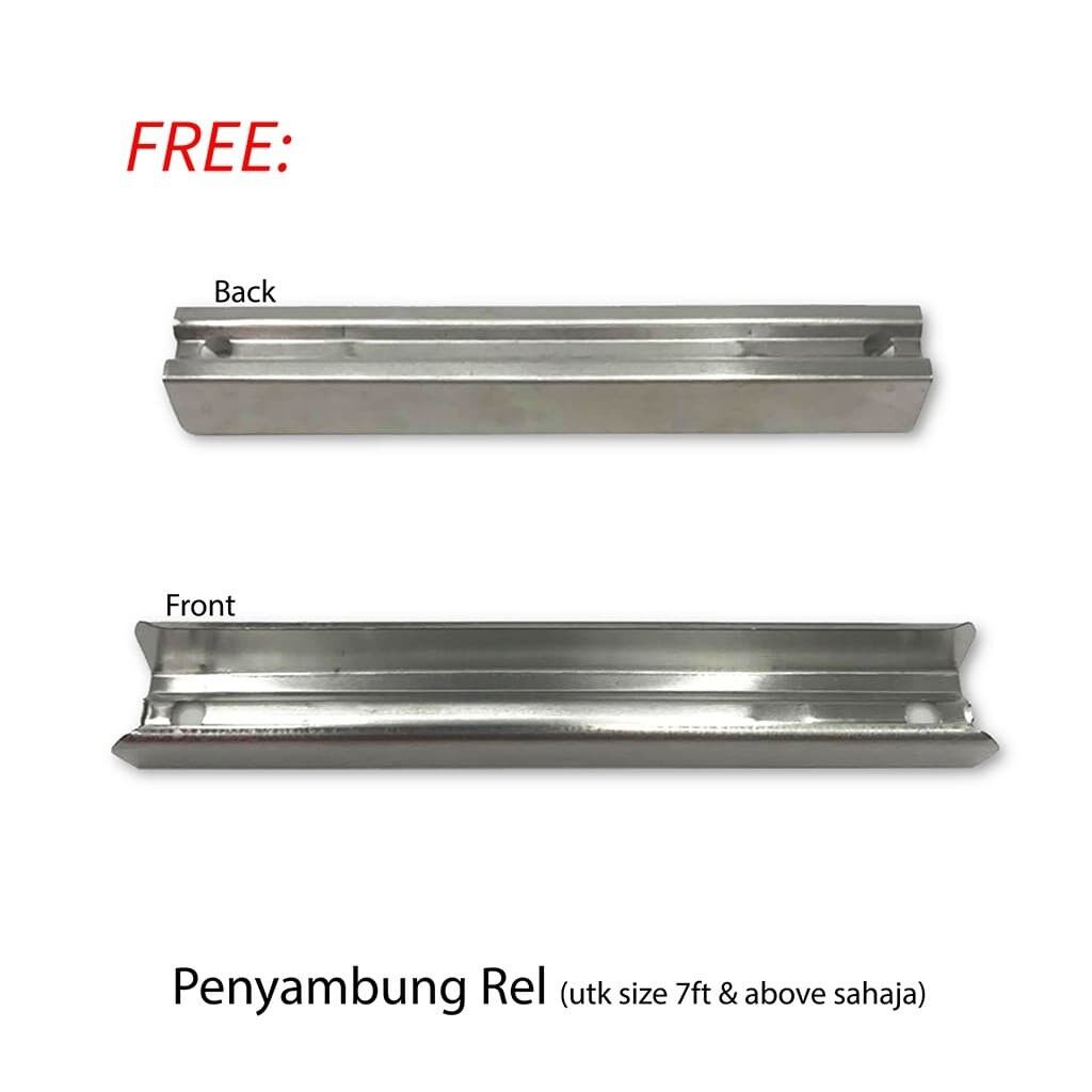 Rel Tirai Aluminium Traludy / Track Double Set Lengkap