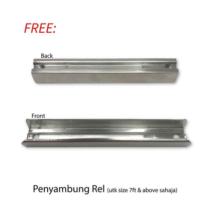 Rel Tirai Aluminium Traludy / Track Double Set Lengkap