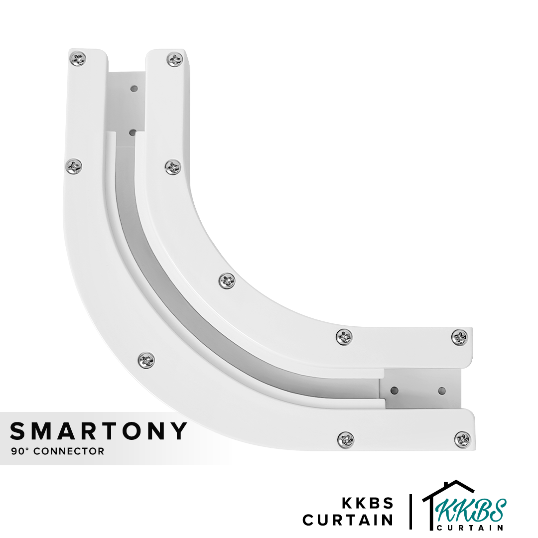 Smartony Motorized Wi-Fi Curtain Track 90°/L Shape Joiner/ Penyambung / Penyambung