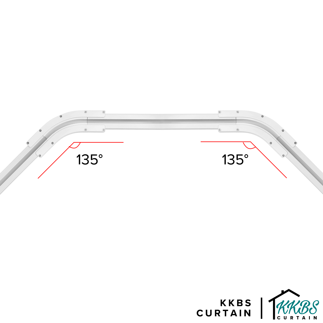 Track Tirai Wi-Fi Bermotor Smartony 135° Penyambung/ Penyambung