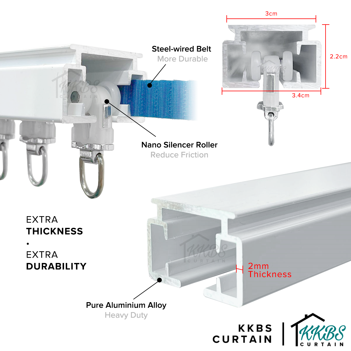 Smartony Motorised Curtain Track Wi-Fi / ZigBee Complete Set