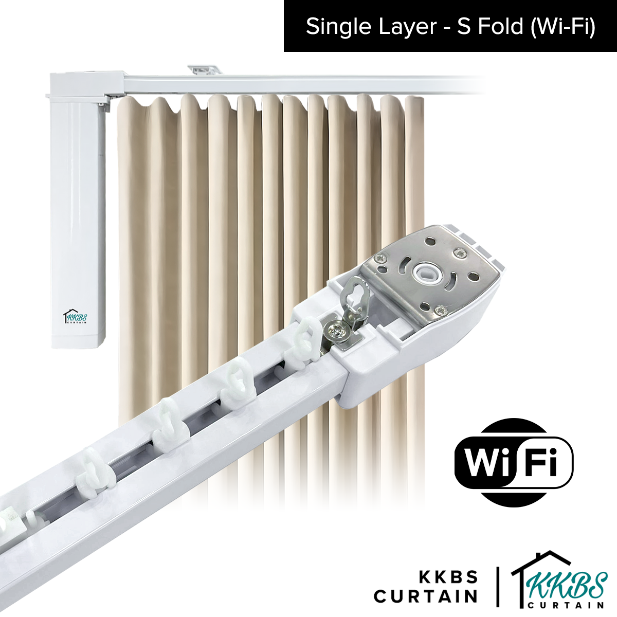 Smartony Motorised Curtain Track Wi-Fi / ZigBee Complete Set