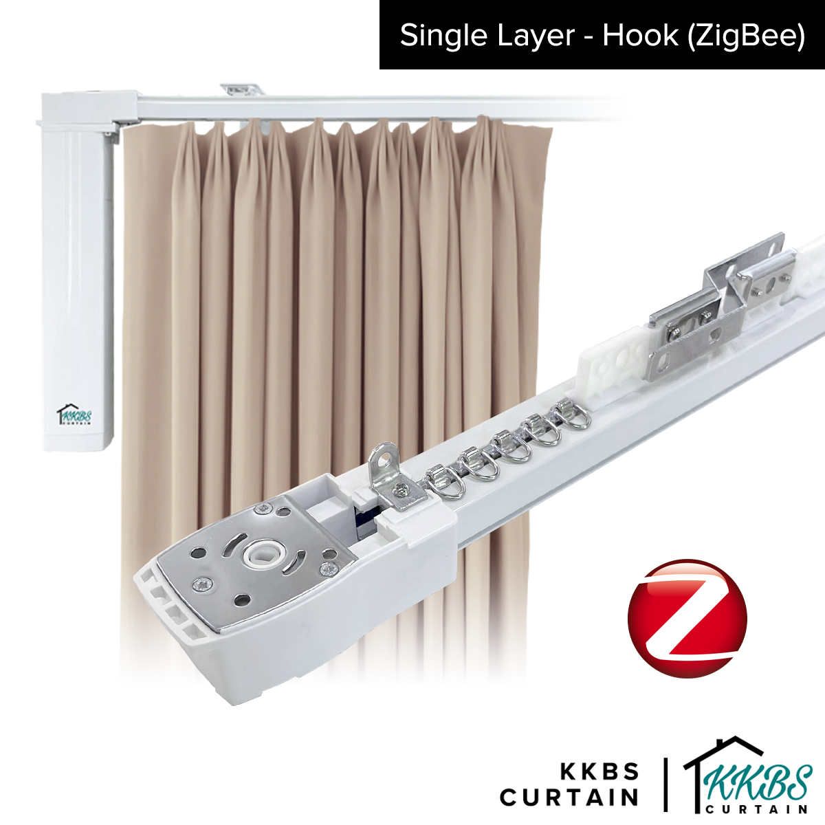 Smartony Motorised Curtain Track Wi-Fi / ZigBee Complete Set