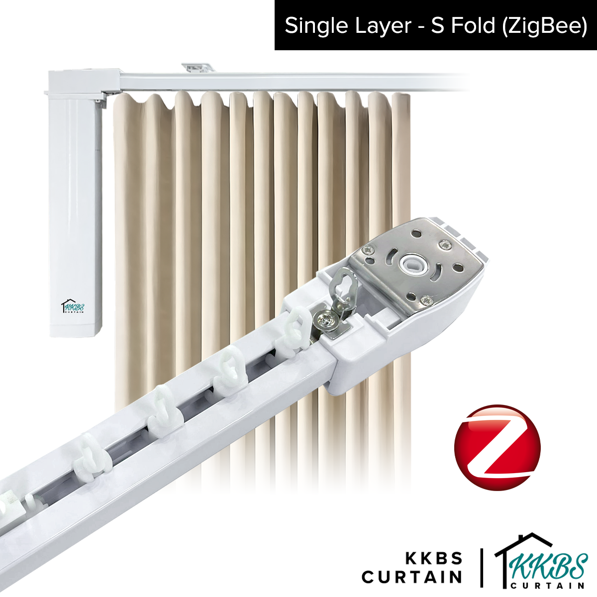 Smartony Motorised Curtain Track Wi-Fi / ZigBee Complete Set