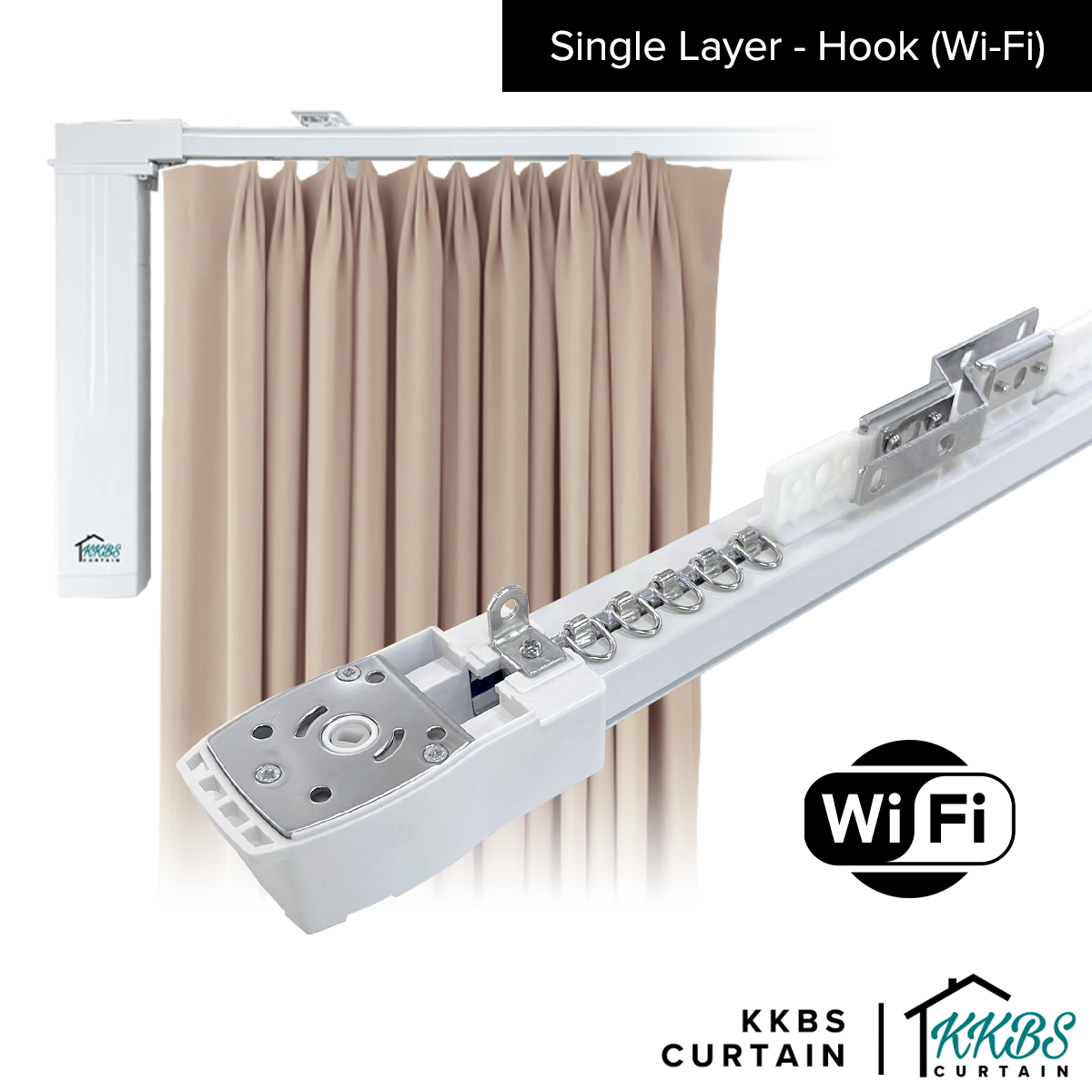 Smartony Motorised Curtain Track Wi-Fi / ZigBee Complete Set