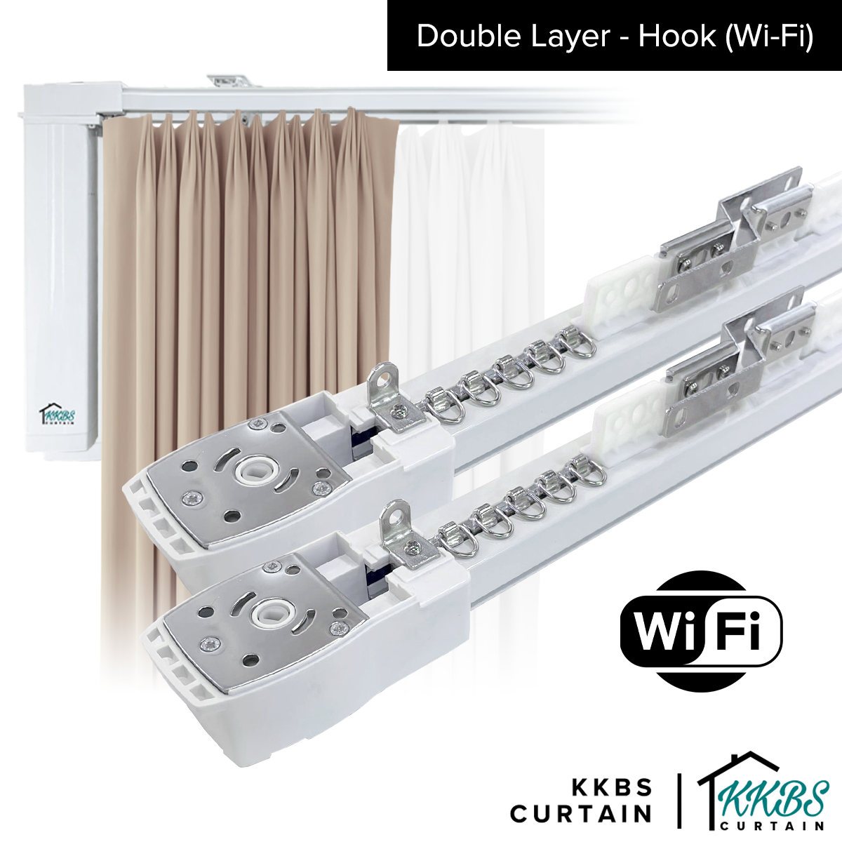 Smartony Motorised Curtain Track Wi-Fi / ZigBee Complete Set