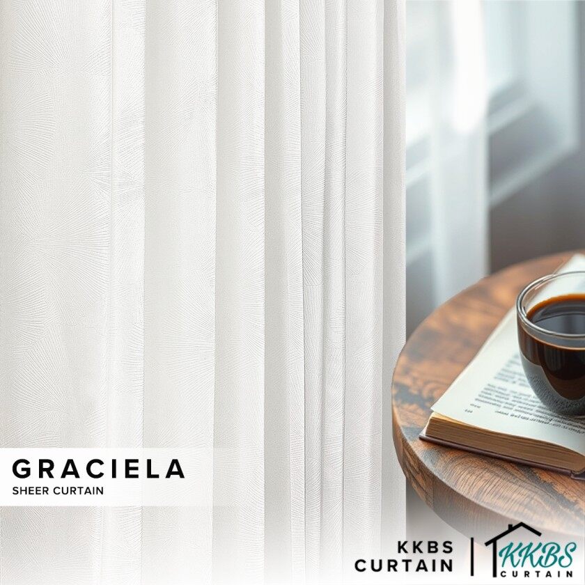 Graciela Sheer Ready Made Curtain Hook &amp; Eyelet