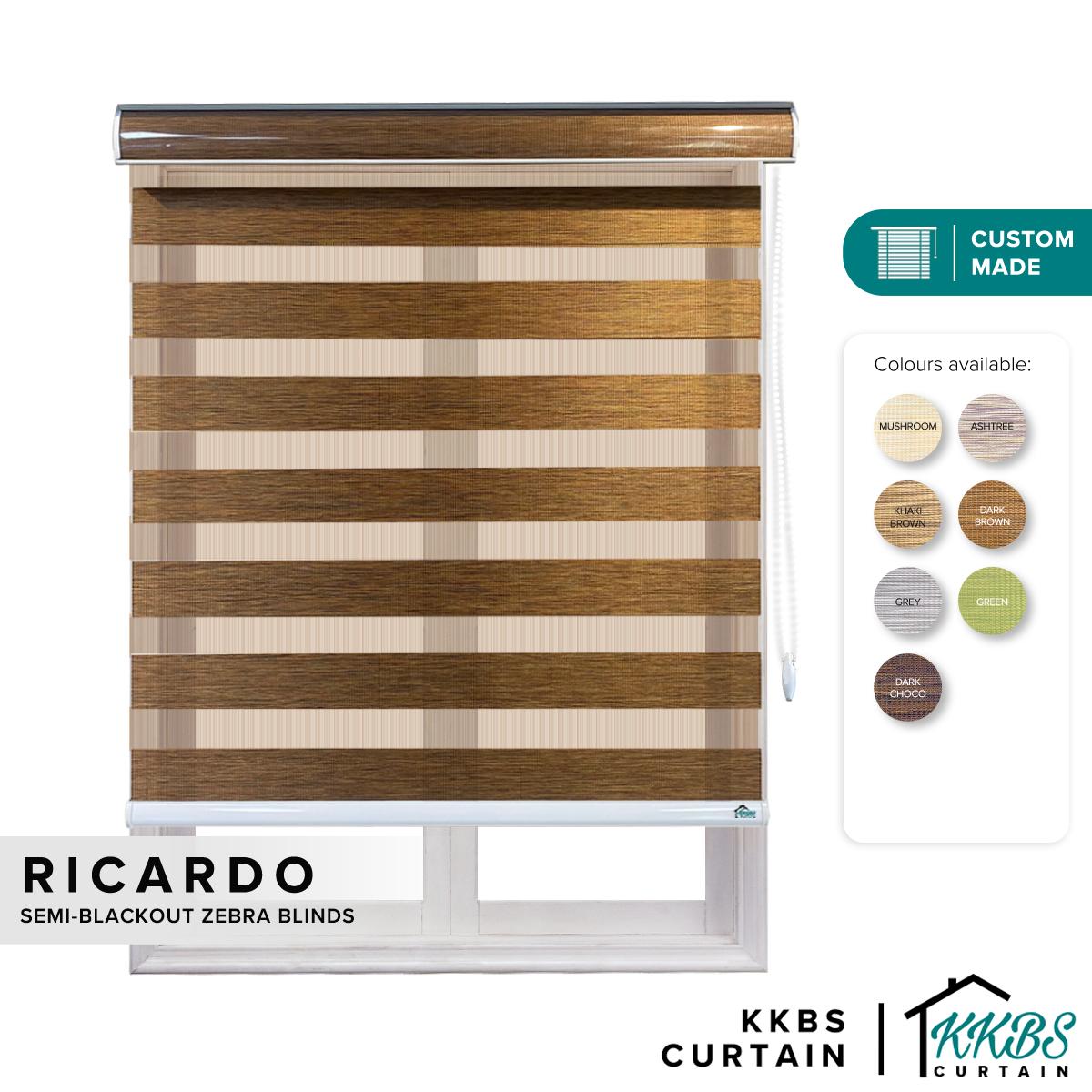 Ricardo Semi - Blackout Zebra Blinds Custom Made