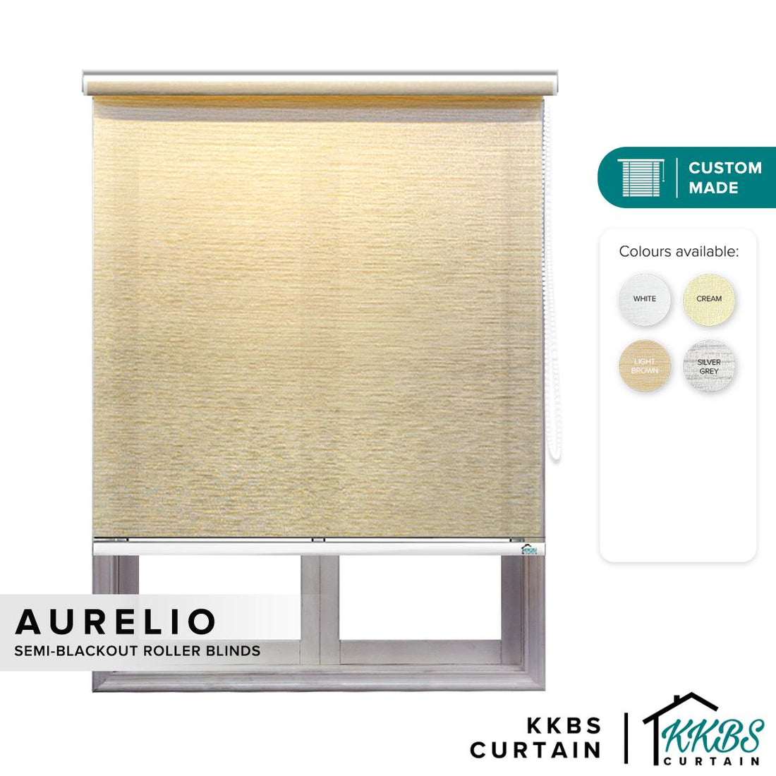 Aurelio Semi - Blackout Roller Blinds Custom Made
