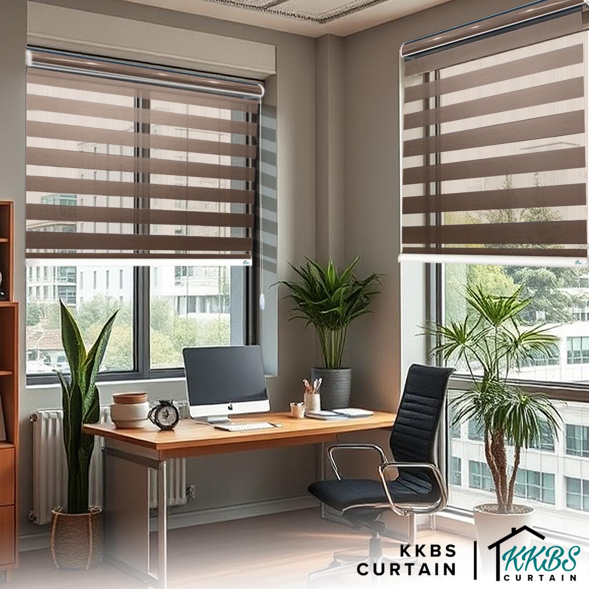 Maximo Semi - Blackout Zebra Blinds Custom Made