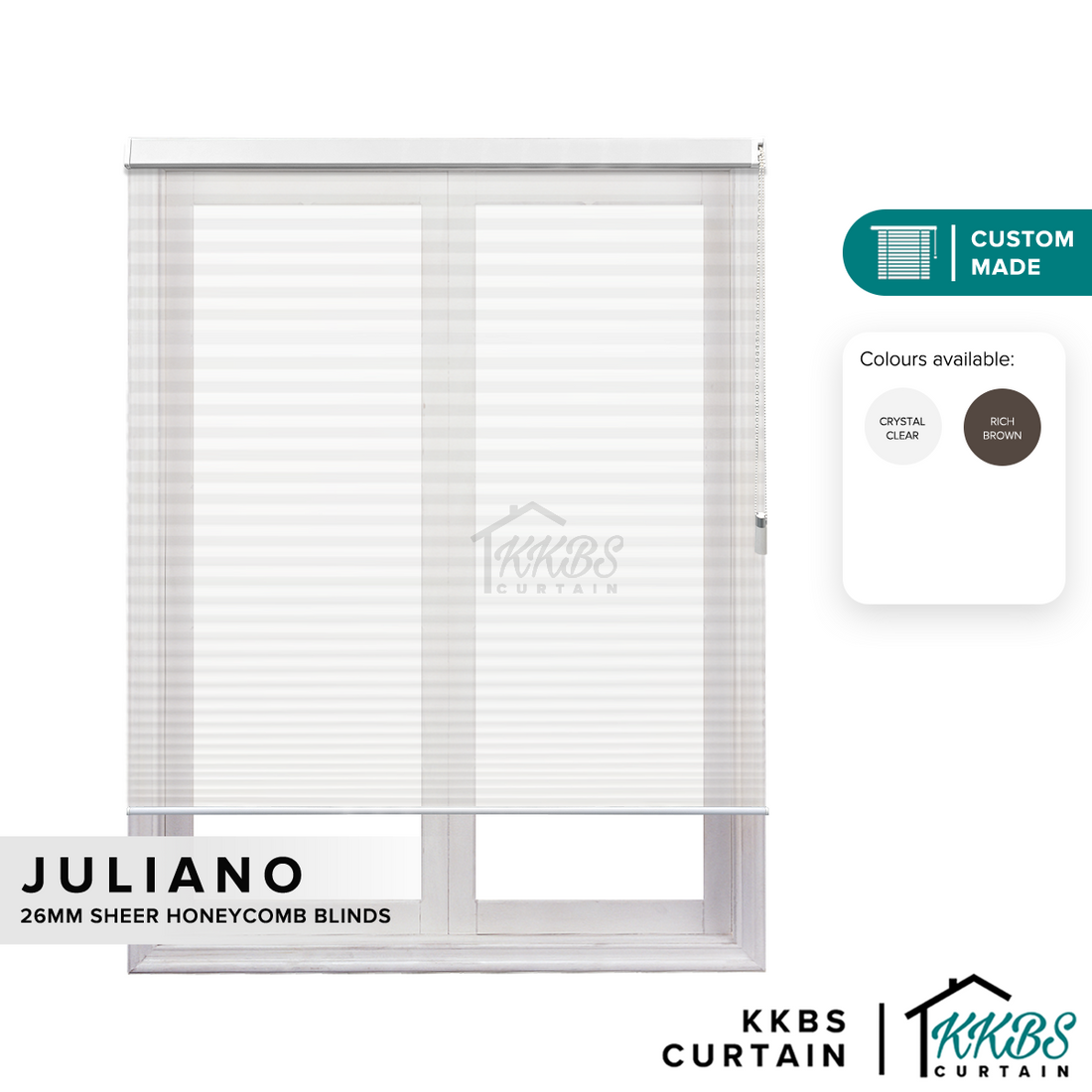 Juliano 26mm Sheer Honeycomb Blinds Custom Made
