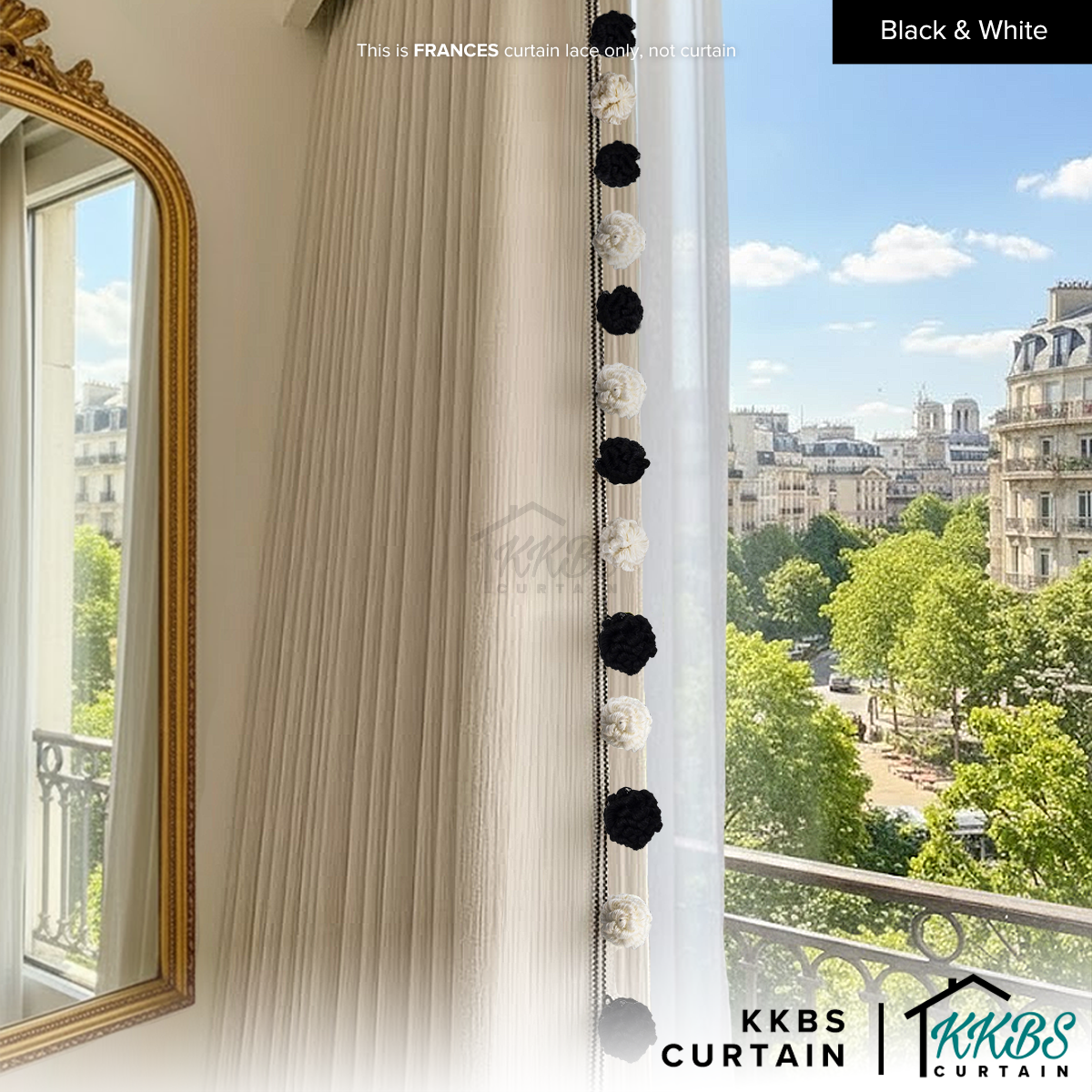 Frances Curtain Laces Cut by Metre