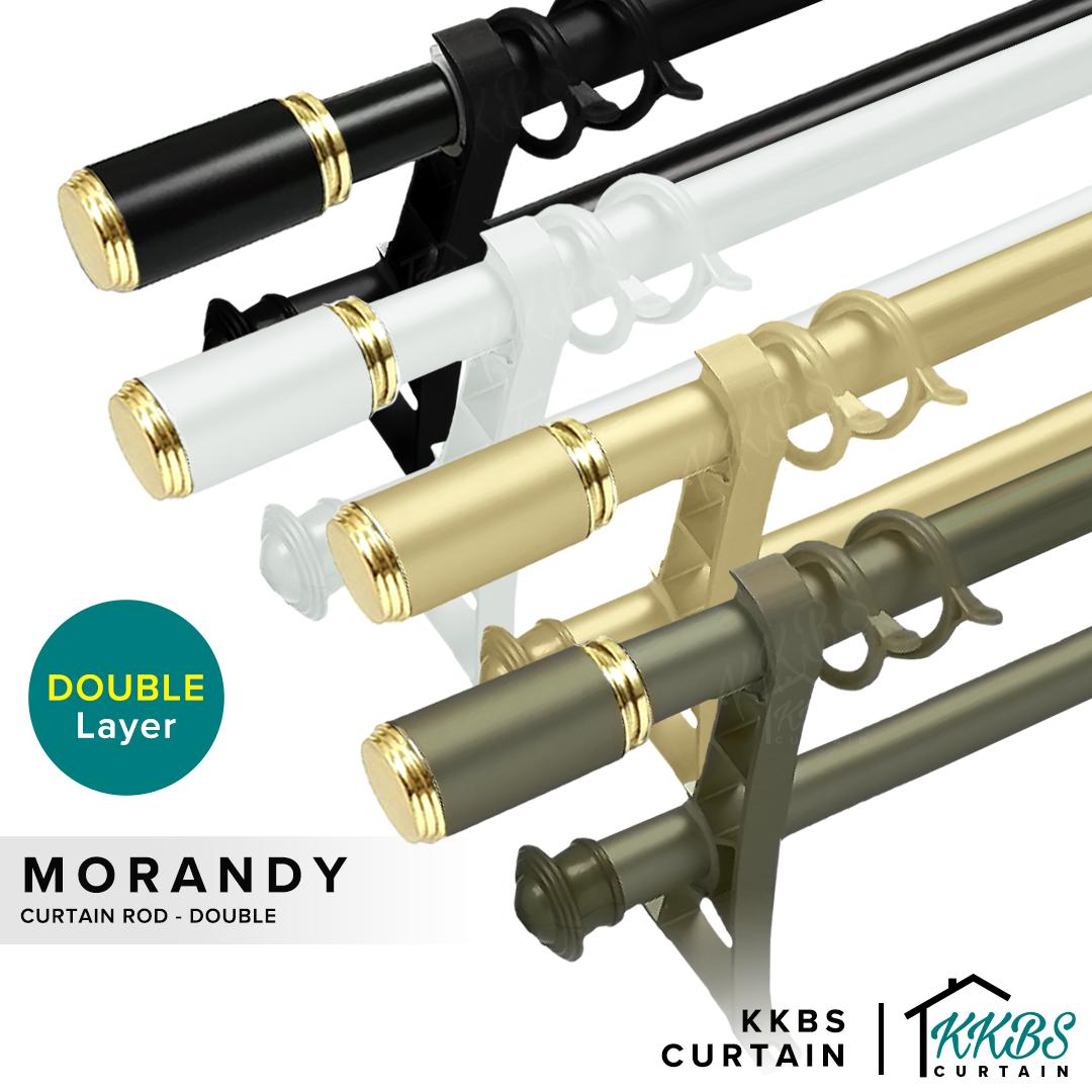 Set Lengkap Rod Langsir Morandy Berganda