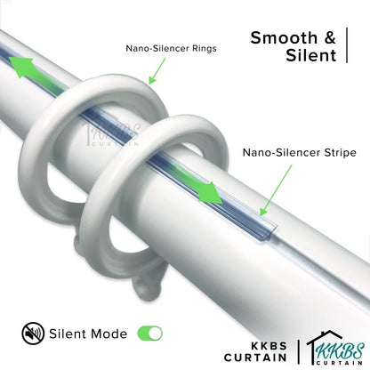 莫兰迪窗帘杆双人全套