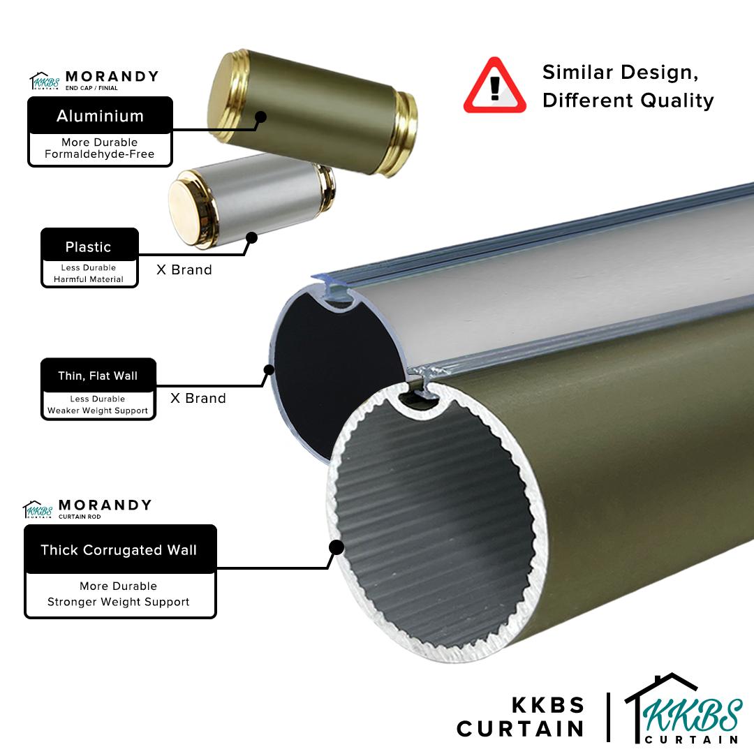 Set Lengkap Rod Langsir Morandy Berganda