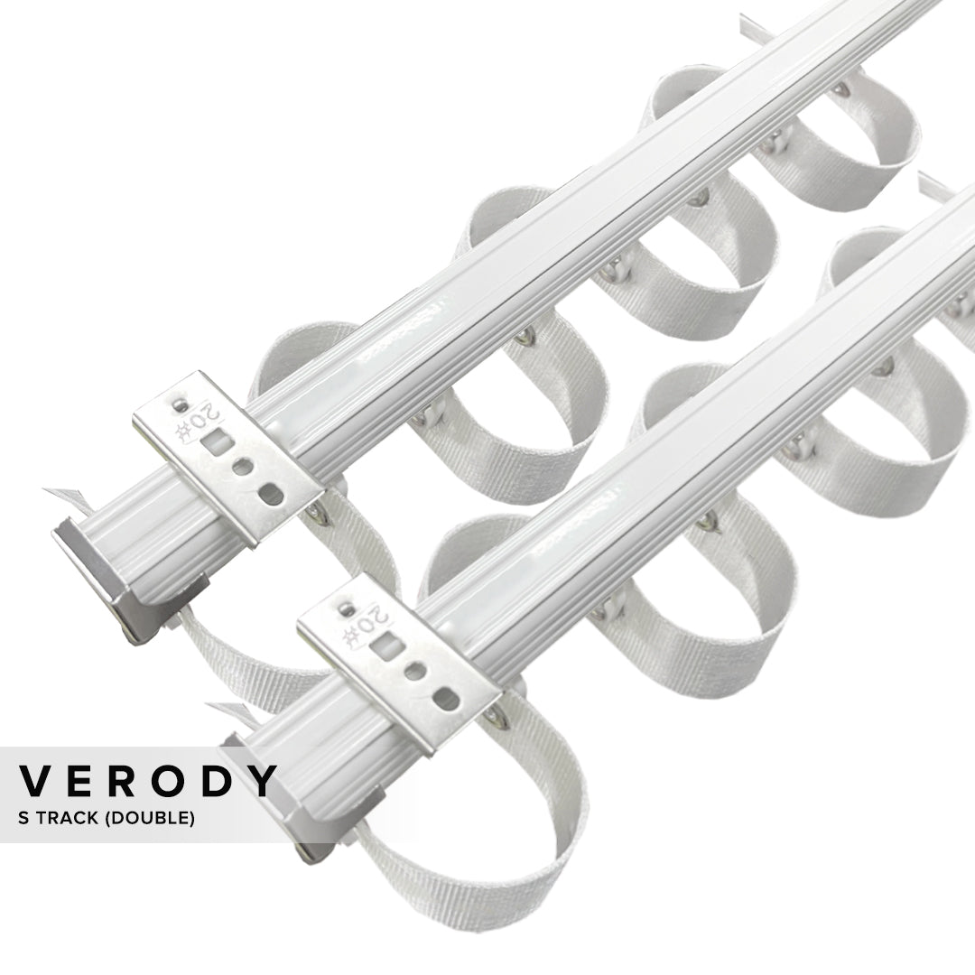Verody Heavy Duty S Fold / French Pleat Track Double Complete Set