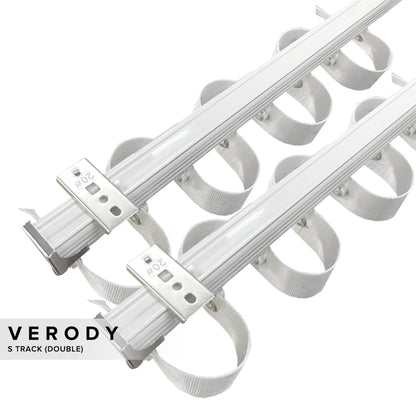 Verody Heavy Duty S Fold / French Pleat Track Double Complete Set