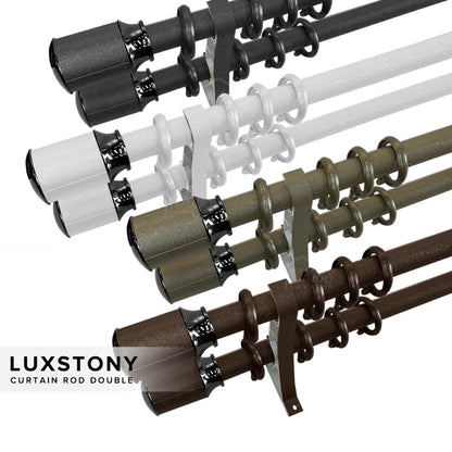 Luxstony 窗帘杆双杆全套